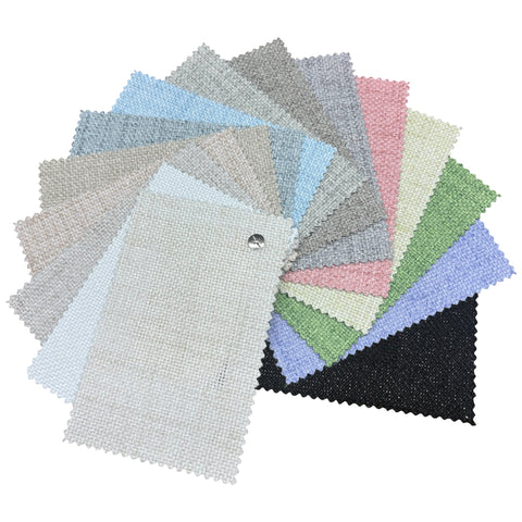 TW04 Fabric Sample Book, Light Filtering Fabric - Linen Blend, 215 gsm
