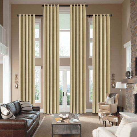 MJ11 Extra Long Soft Velvet Blackout Drapes For Loft Living Room Grommet - Cololeaf