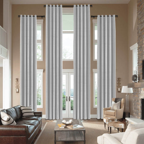 MJ11 Extra Long Soft Velvet Blackout Drapes For Loft Living Room Grommet - Cololeaf