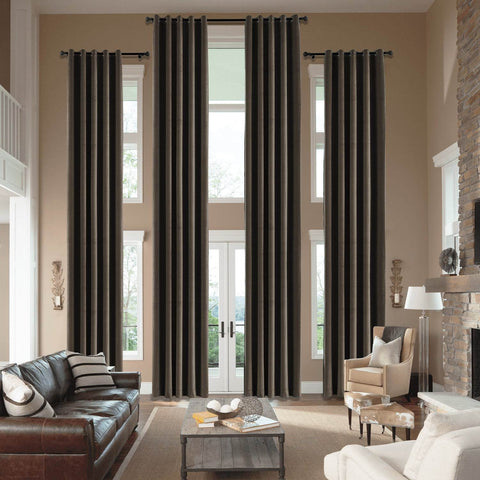 MJ11 Extra Long Soft Velvet Blackout Drapes For Loft Living Room Grommet - Cololeaf