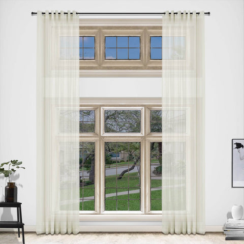 HN906 Extra Long Semi-Sheer For Outdoor Indoor Nickle Grommet - Cololeaf