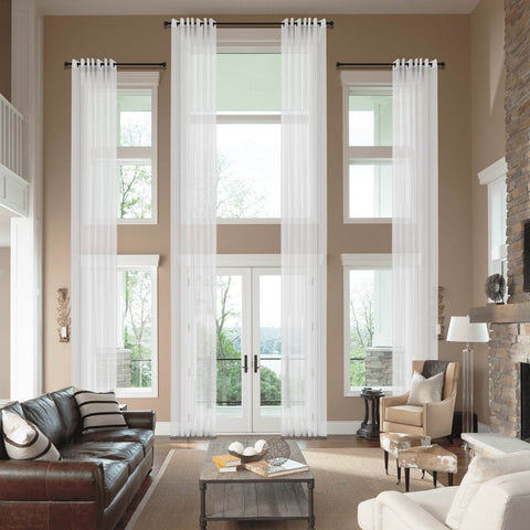 HN906 Extra Long Semi-Sheer For Outdoor Indoor Nickle Grommet - Cololeaf