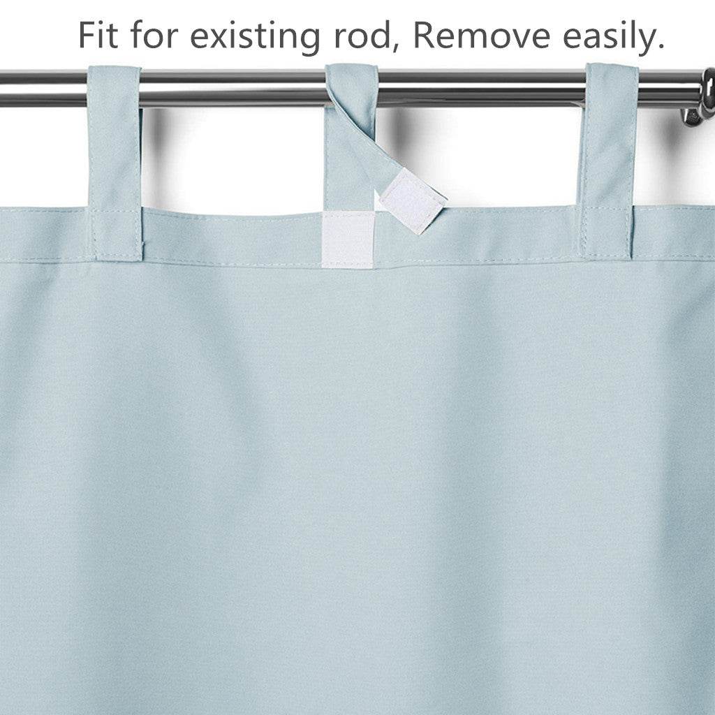 Rose Outdoor Curtains, Waterproof Thermal Insulated Blackout, Tab Top Velcro Detachable - Cololeaf