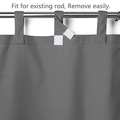Rose Outdoor Curtains, Waterproof Thermal Insulated Blackout, Tab Top Velcro Detachable - Cololeaf