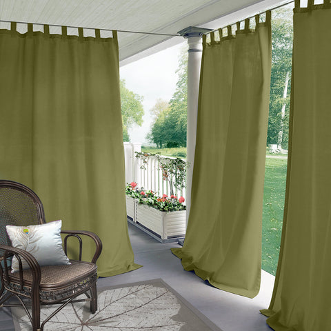 Rose Outdoor-Vorhänge, wasserdicht, wärmeisoliert, Verdunkelung, Schlaufenaufhängung, 1 Schal