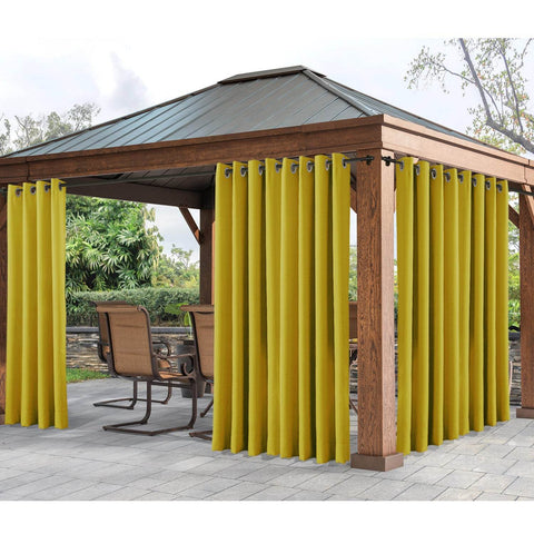 Rose Extra Wide Outdoor Curtains Waterproof Thermal Insulated Blackout Top Grommet - Cololeaf