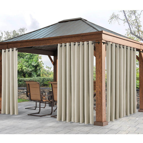 Rose Extra Wide Outdoor Curtains Waterproof Thermal Insulated Blackout Top Grommet - Cololeaf