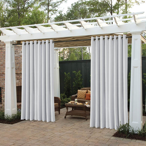 Rose Extra Wide Outdoor Curtains Waterproof Thermal Insulated Blackout Top Grommet - Cololeaf