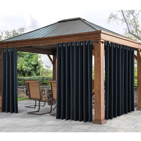 Rose Extra Wide Outdoor Curtains Waterproof Thermal Insulated Blackout Top Grommet - Cololeaf