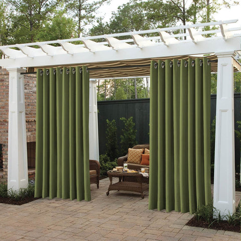 Rose Extra Wide Outdoor Curtains Waterproof Thermal Insulated Blackout Top Grommet - Cololeaf