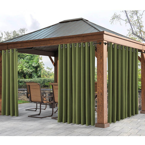 Rose Extra Wide Outdoor Curtains Waterproof Thermal Insulated Blackout Top Grommet - Cololeaf