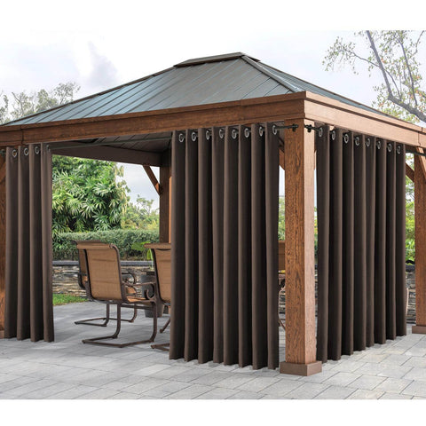 Rose Extra Wide Outdoor Curtains Waterproof Thermal Insulated Blackout Top Grommet - Cololeaf