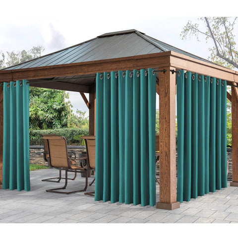 Rose Extra Wide Outdoor Curtains Waterproof Thermal Insulated Blackout Top Grommet - Cololeaf