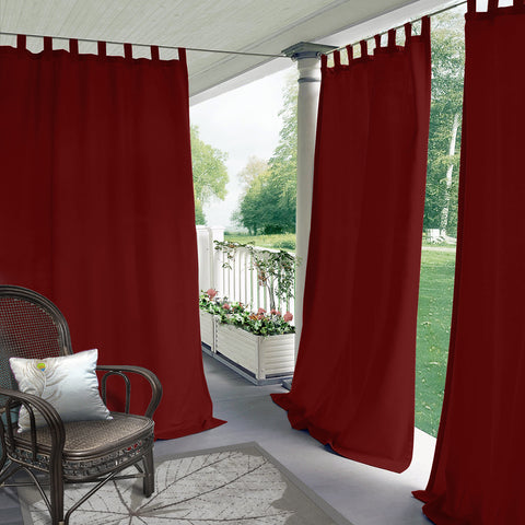 Rose Outdoor-Vorhänge, wasserdicht, wärmeisoliert, Verdunkelung, Schlaufenaufhängung, 1 Schal
