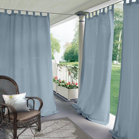 Rose Outdoor-Vorhänge, wasserdicht, wärmeisoliert, Verdunkelung, Schlaufenaufhängung, 1 Schal