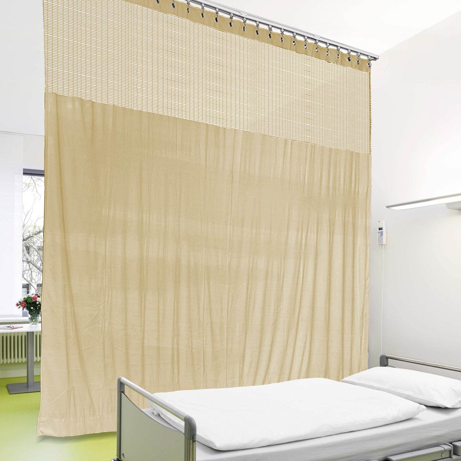 Medical Privacy Curtains Breathable Fabric Grommet for Hospital & Clinic NFPA-701 - Cololeaf