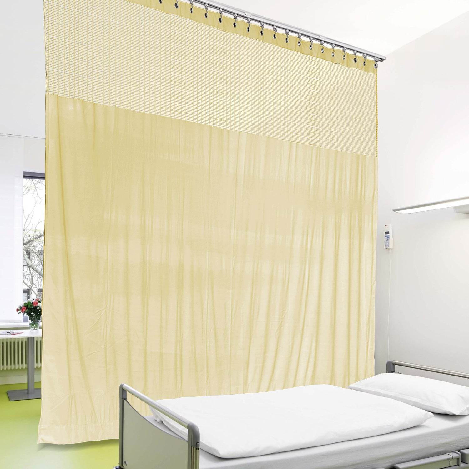 Medical Privacy Curtains Breathable Fabric Grommet for Hospital & Clinic NFPA-701 - Cololeaf