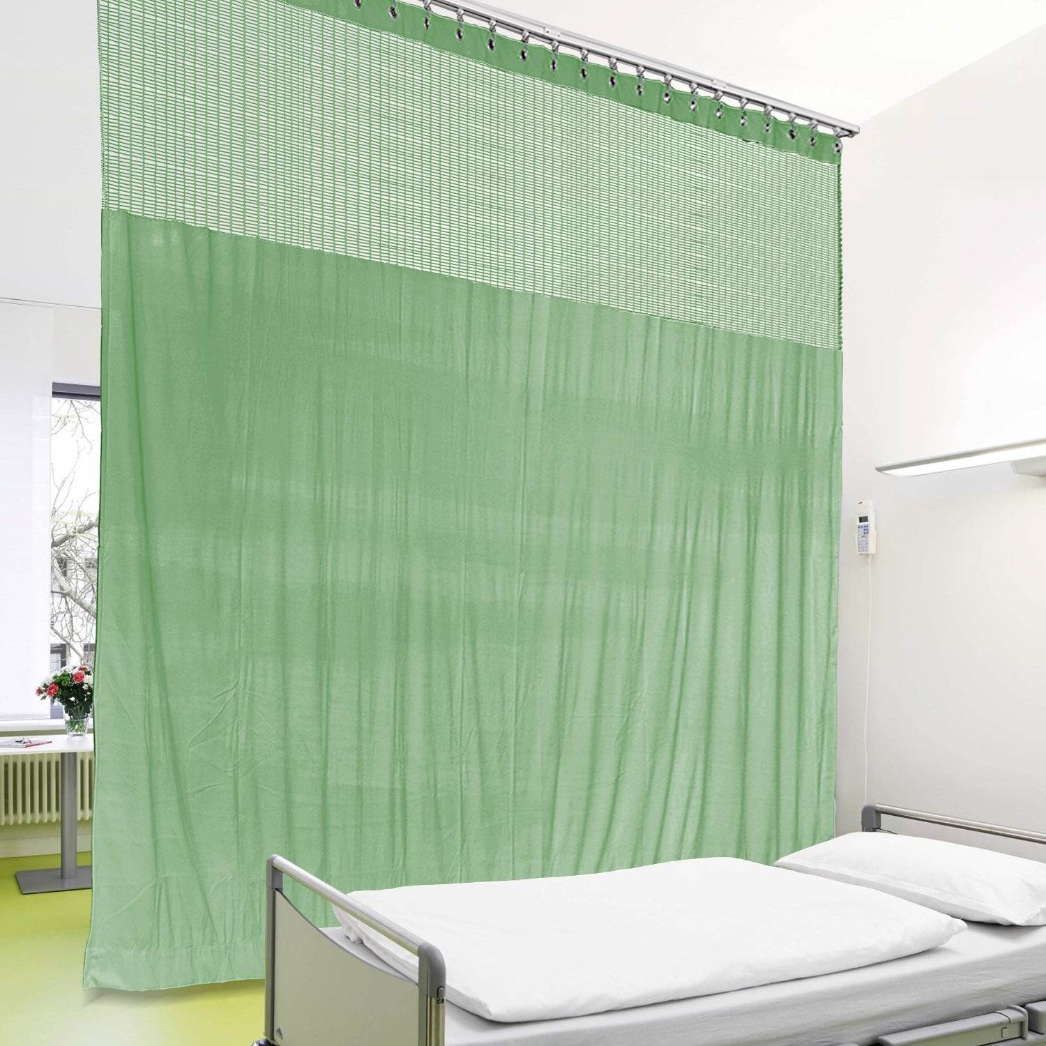 Medical Privacy Curtains Breathable Fabric Grommet for Hospital & Clinic NFPA-701 - Cololeaf